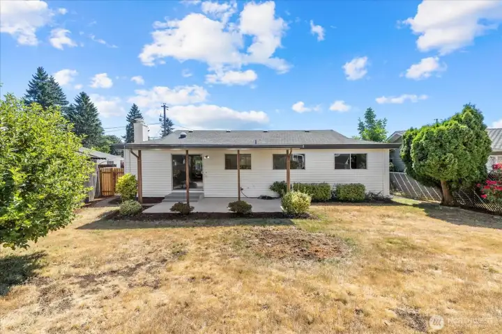 Spacious backyard offers endless possibilities