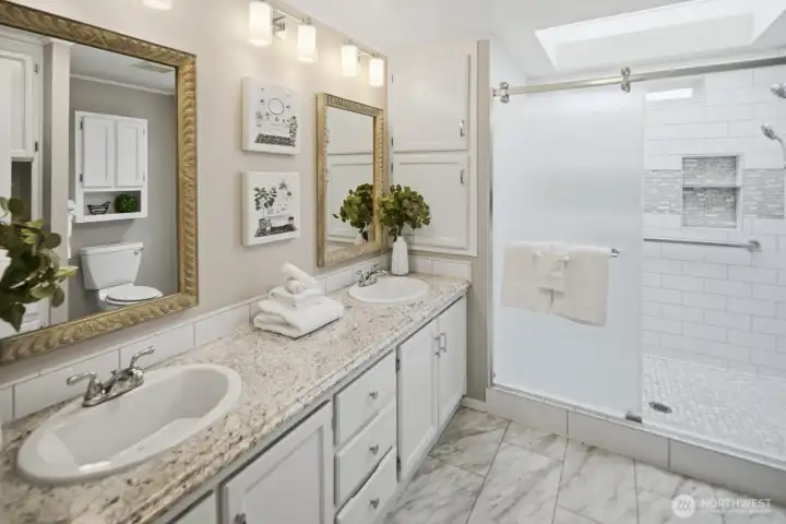 Beautifully updated spa-life ensuite bathroom