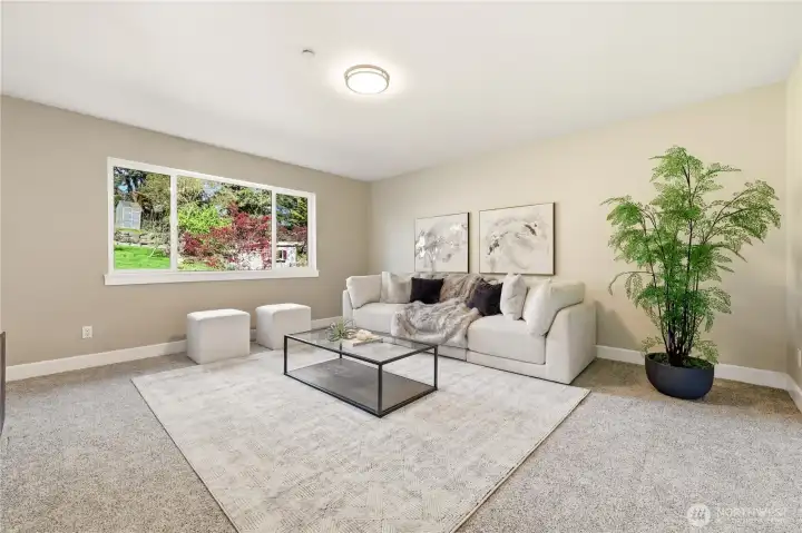 The bonus room upstairs provides so many possibilities - ideal as a playroom, movie theatre, or home gym