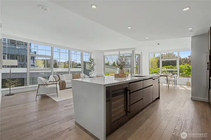 Kitchen & Living Room