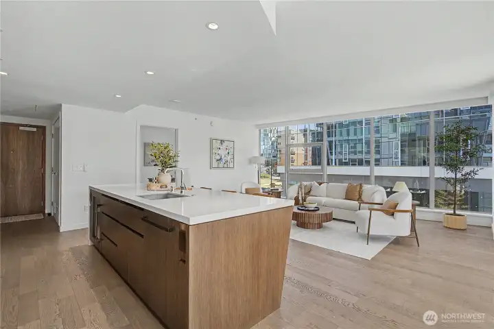 Hardwood flooring throughout