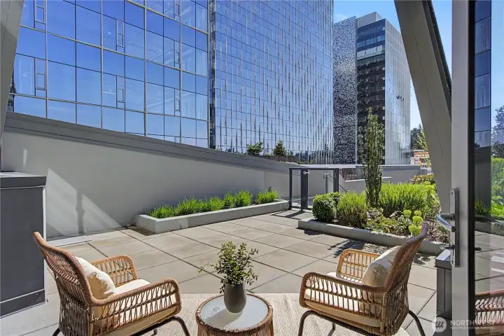 Rare 300 SF Private Patio