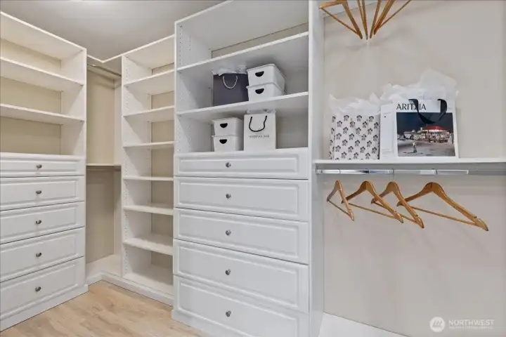 Large walk-in closet.