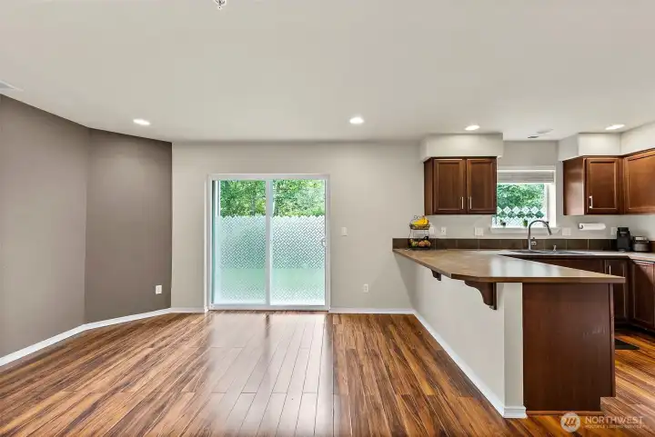 Living Area and Kitchen