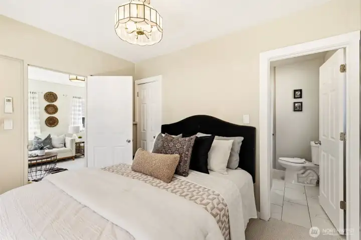 Main floor primary suite