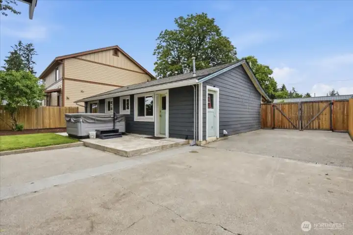 There is driveway parking for at least 3 cars, 4 would fit if you were having a party!