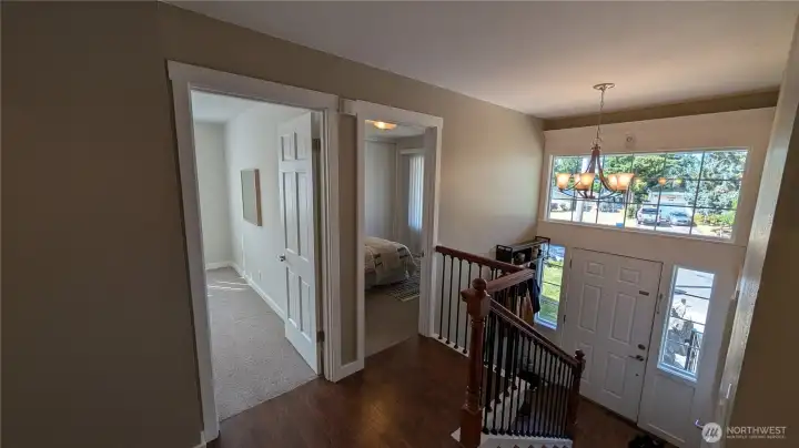 Upper level bedrooms and front entry Upper level bedrooms and front entry