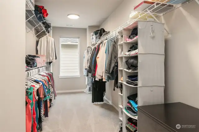 There are 2 primary walk-in closets - this is just one of them