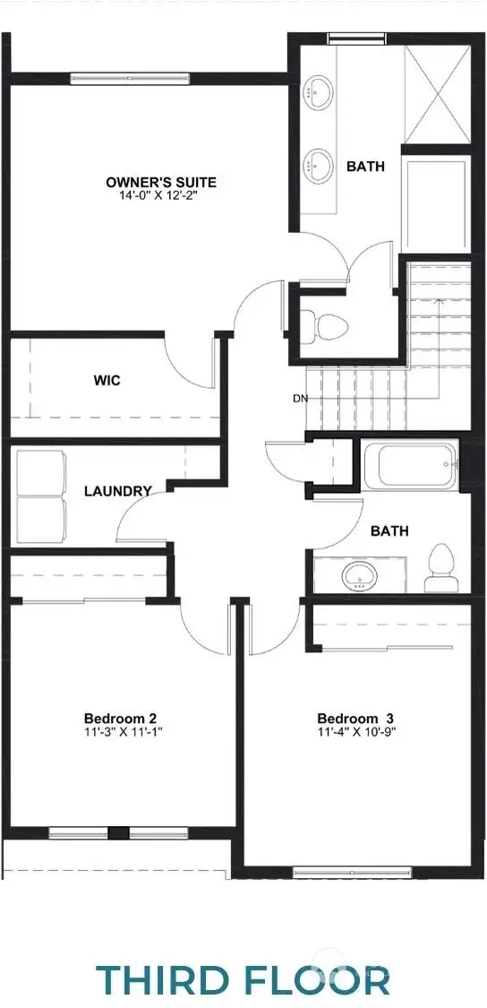 Third level floor plan