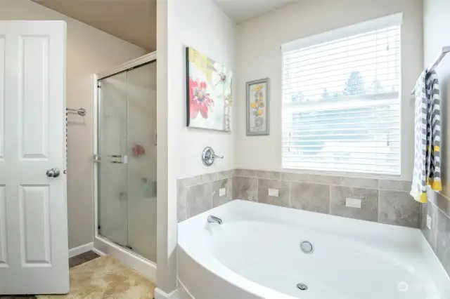 Relax in the soaking tub!