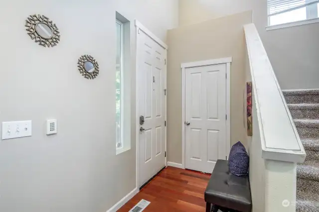 Vaulted entry with tons of natural light!