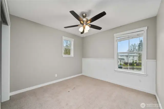 Bedroom to the left of the stairs