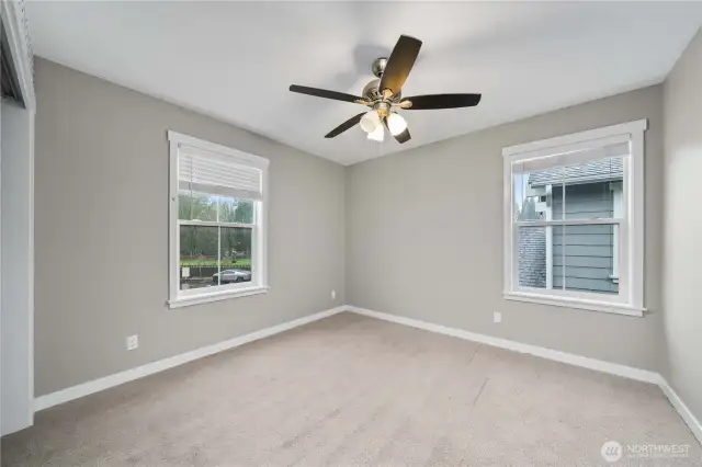 bedroom facing front of the house