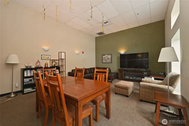 Large enough to host a get together.