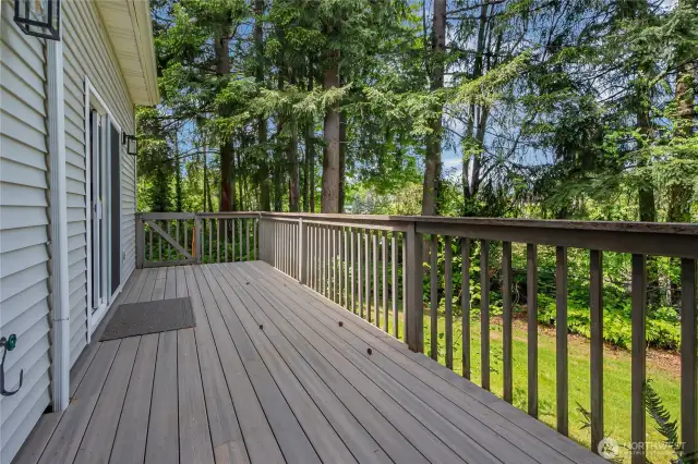Large composite deck.