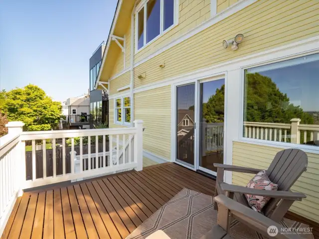Back deck looking in to Kitchen