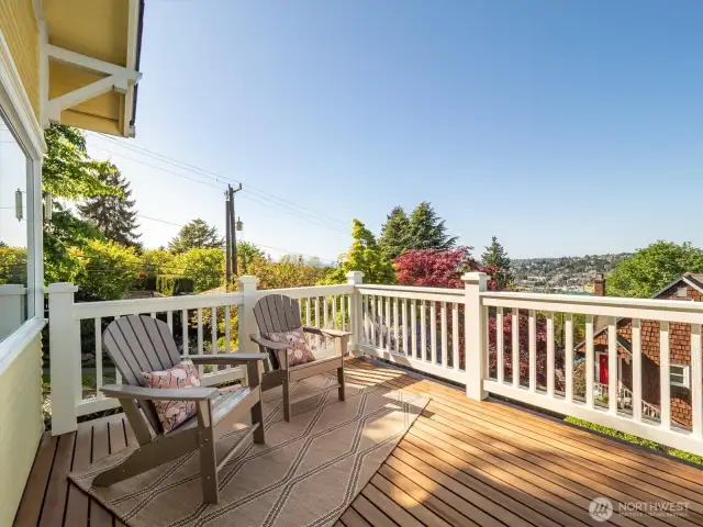 Back deck looking NW toward Puget Sound