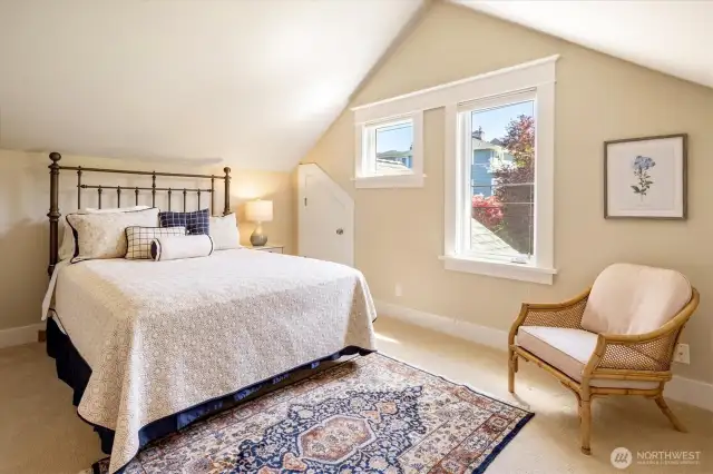 Front upstairs bedroom, faces Halladay Street