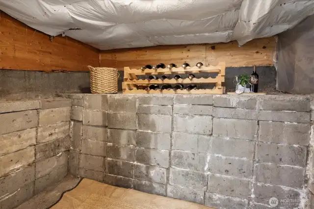 Potential wine cellar off the laundry room