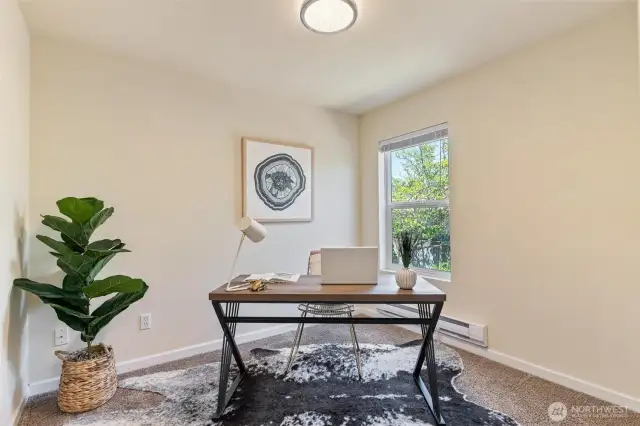 Bedroom 2 - staged as an office