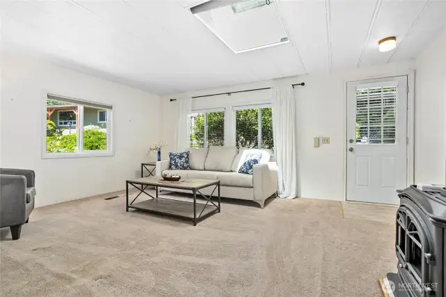 Lots of natural light in the living room