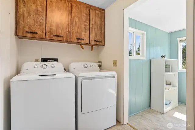 Utility room with new washer & dryer