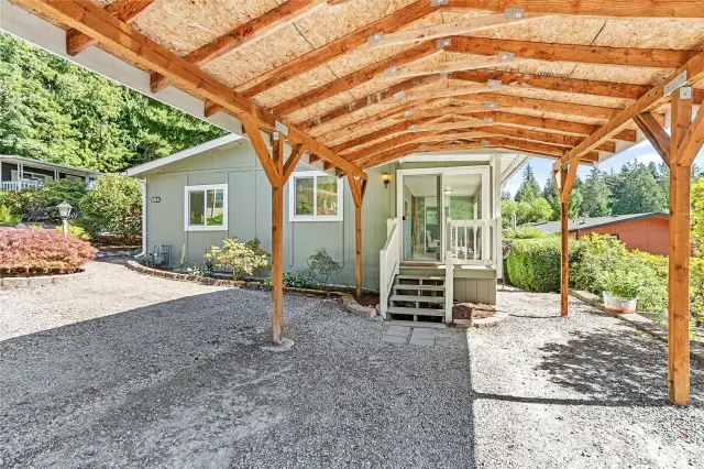 Newer carport addition