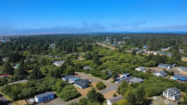 Directly above, looking toward the North end of Ocean Shores
