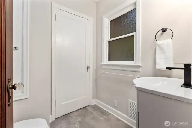 3/4 bathroom on main floor