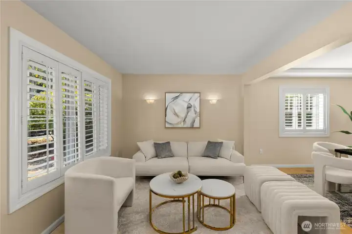 Cheerful Living Room with abundant natural light