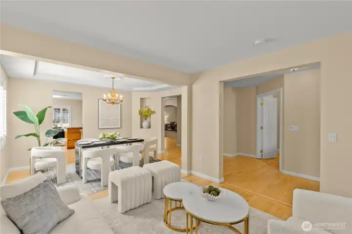 Open flow from Living to Dining – perfect for gatherings