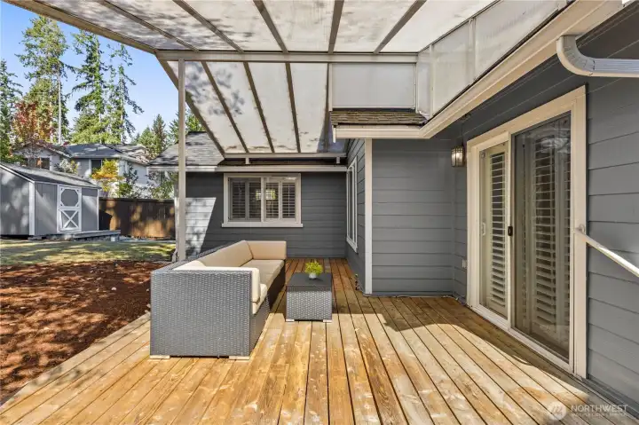 Covered patio access from Kitchen Nook