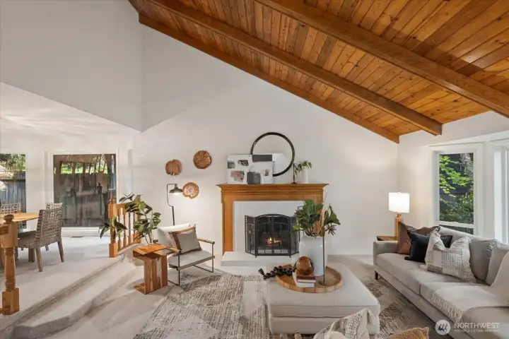 Warm wood details with expansive proportions