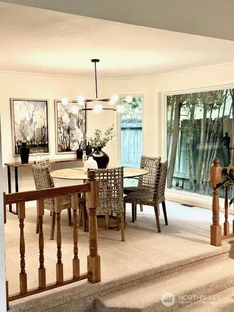 Dining Room with large new Anderson windows