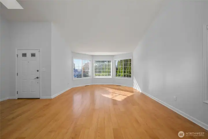 Front door into living room...