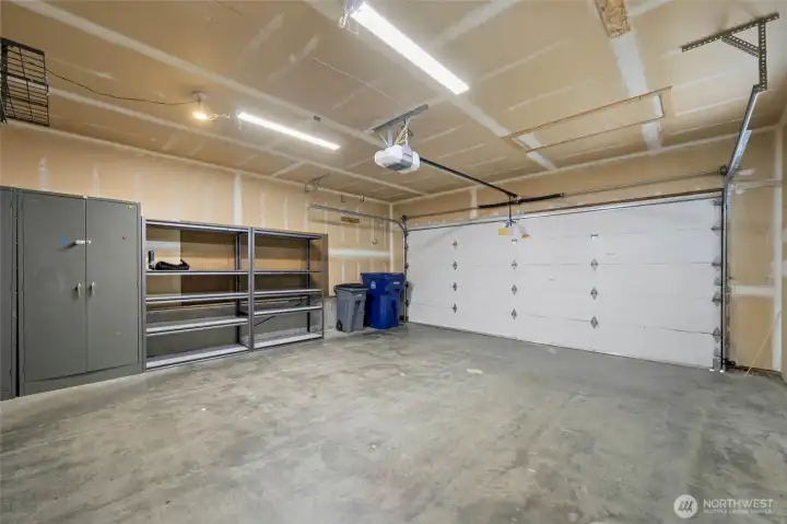 Spacious garage...