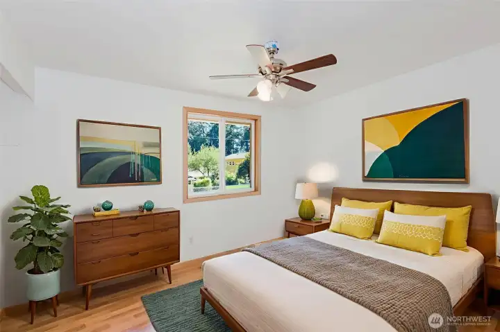 Virtually staged 3rd bedroom