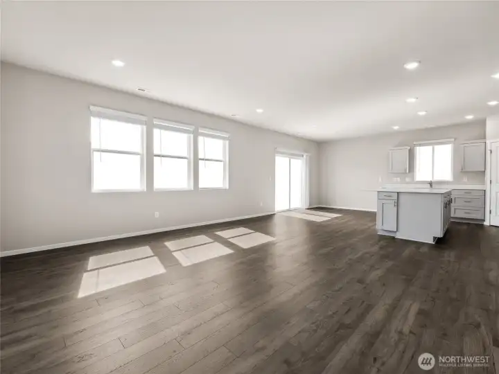 Incredible open great room and kitchen - decorate as you please! Finishes and options will vary.