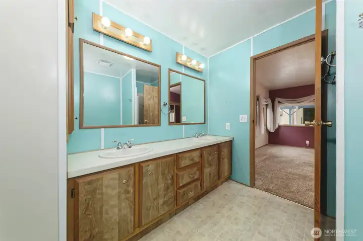 The Primary bathroom.