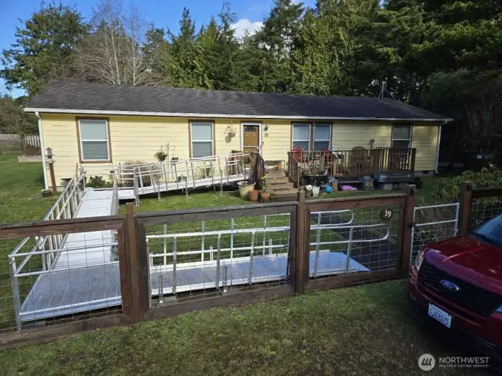 Home currently has the ADA ramp up. Can be removed or convey with sale.