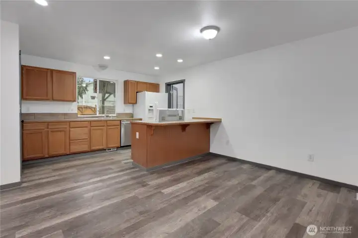 kitchen with dining area