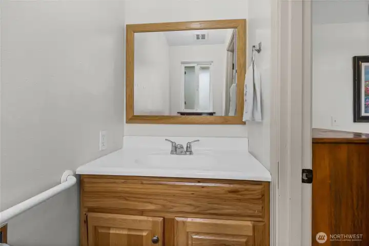Primary bathroom with undermount sink.