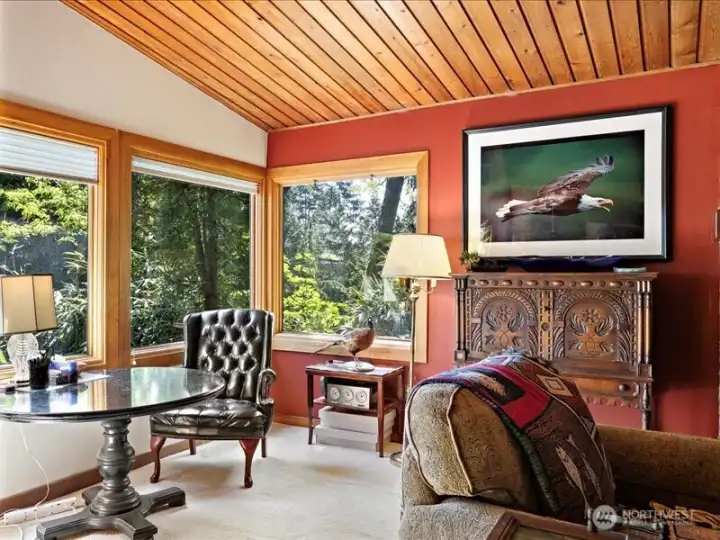 Potential to add a huge deck off the living room with French doors.