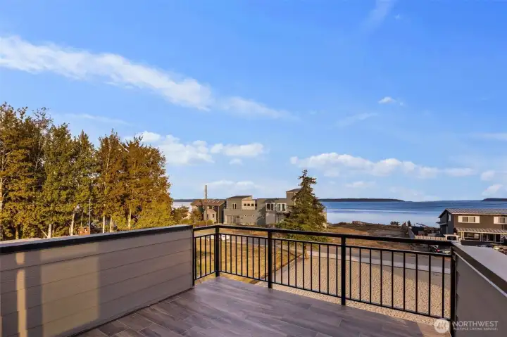 Deck off primary bedroom.