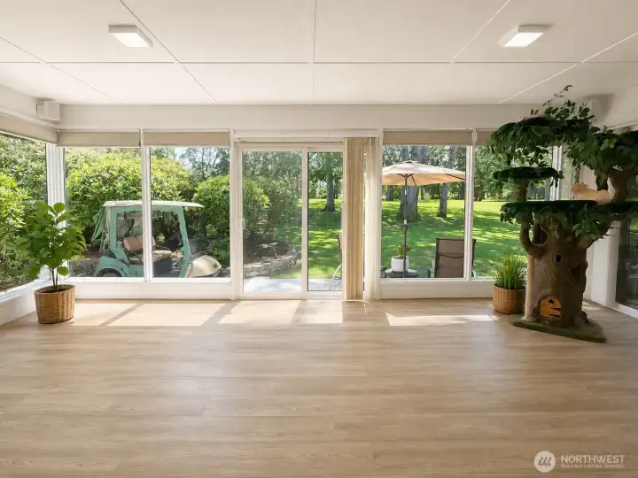 Sunroom adjacent to the family room-endless opportunities.