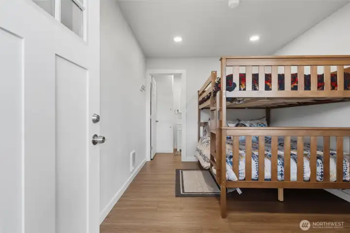 Inside the bunk house.