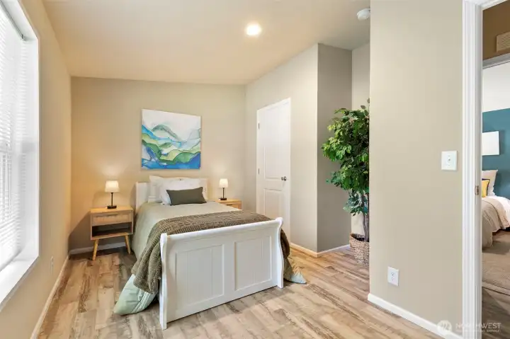 Bedroom with large closet