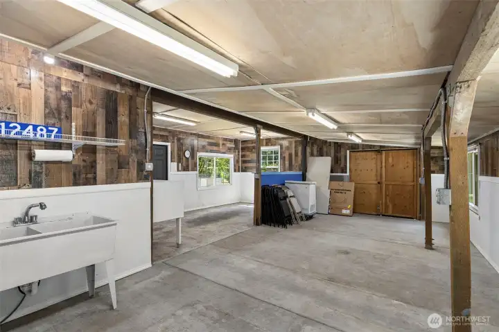 Shop Interior with utility sink