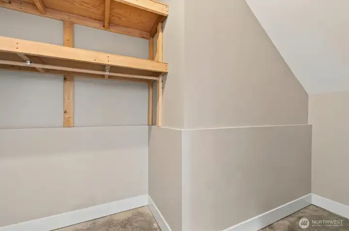 Storage room under the stairs