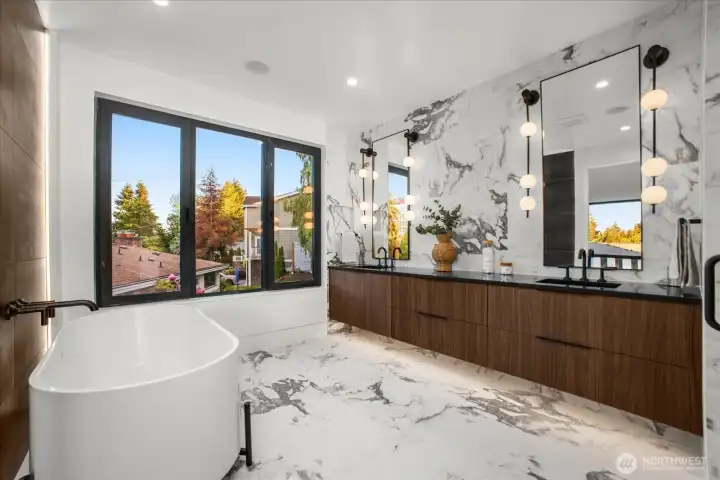 Heated floors in all the bathrooms. Heated floors in all the bathrooms.
